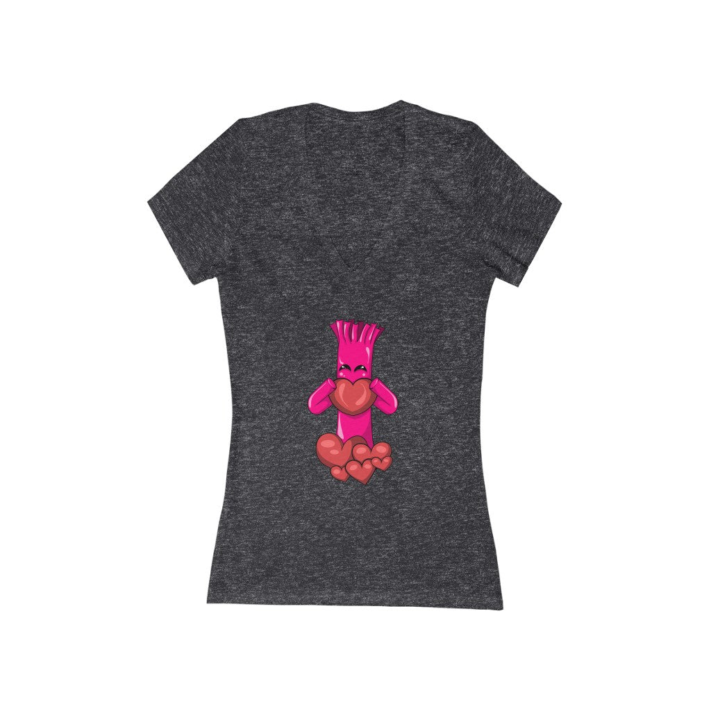 Women's VIP Jersey Short Sleeve Deep V-Neck Tee