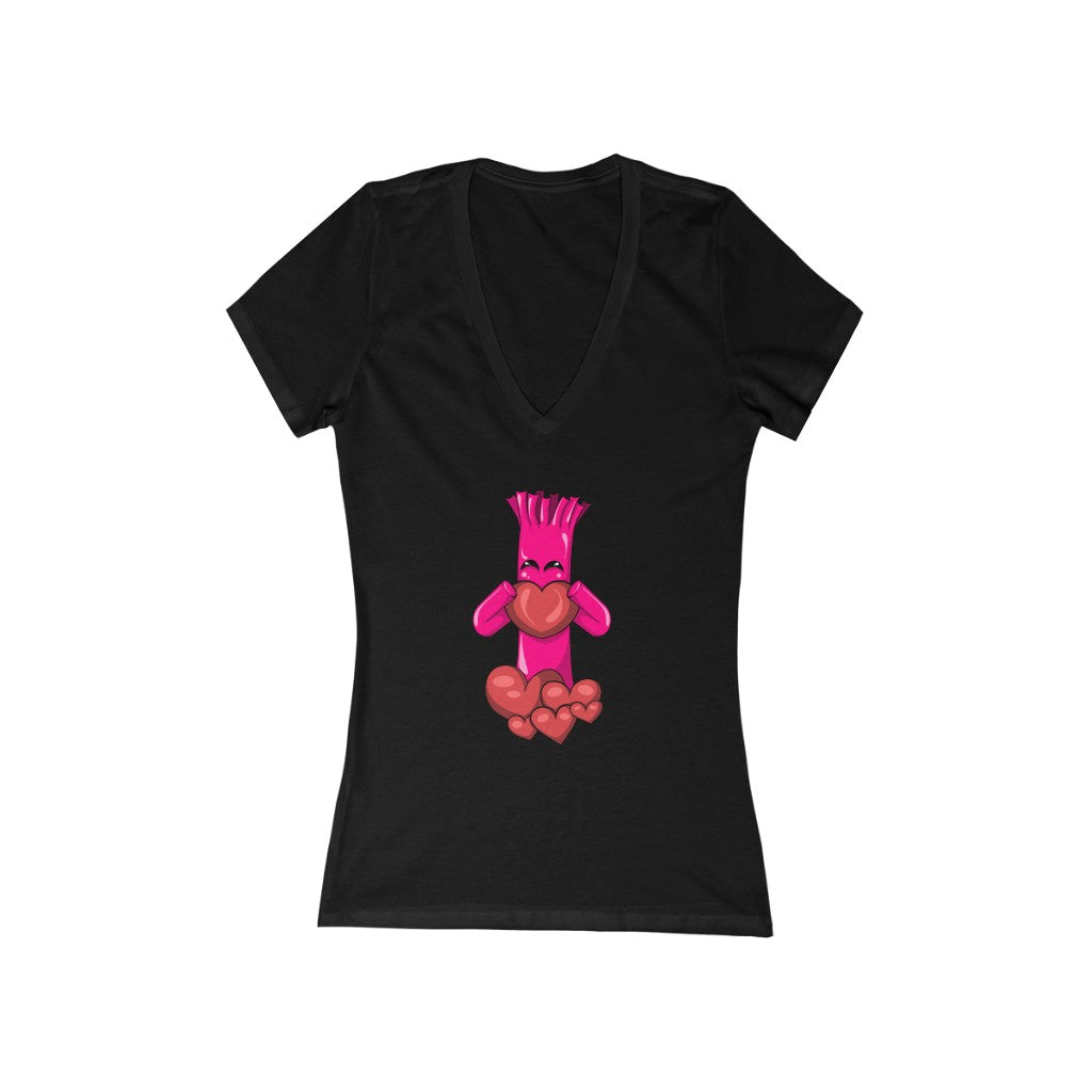 Women's VIP Jersey Short Sleeve Deep V-Neck Tee