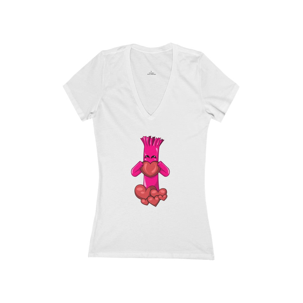 Women's VIP Jersey Short Sleeve Deep V-Neck Tee