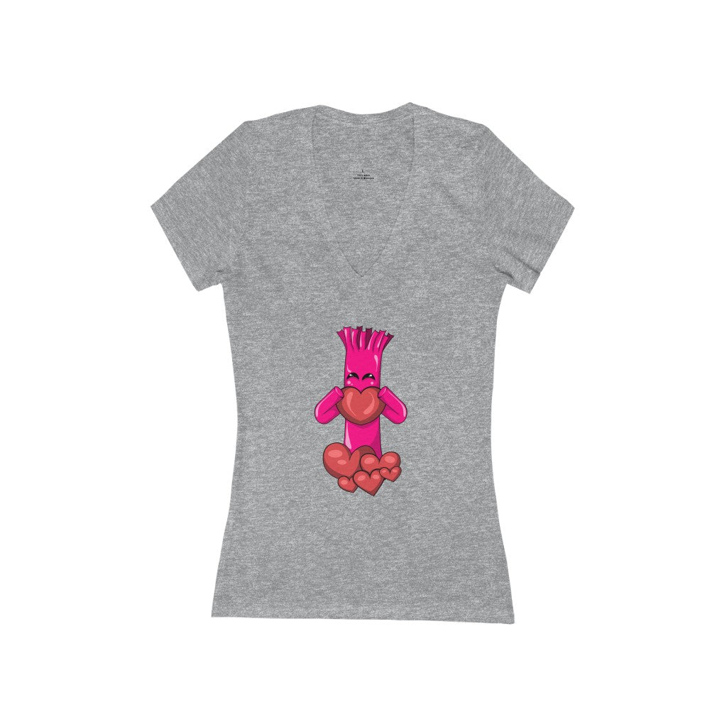 Women's VIP Jersey Short Sleeve Deep V-Neck Tee